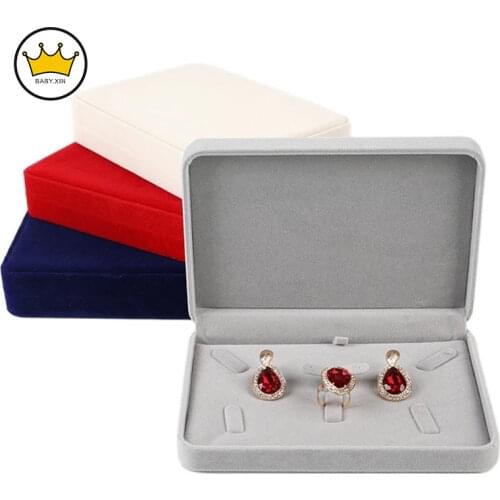 Red Blue Black Jewelry Box Ring Box Organizer Necklace Bracelets Display Storage Case Containers