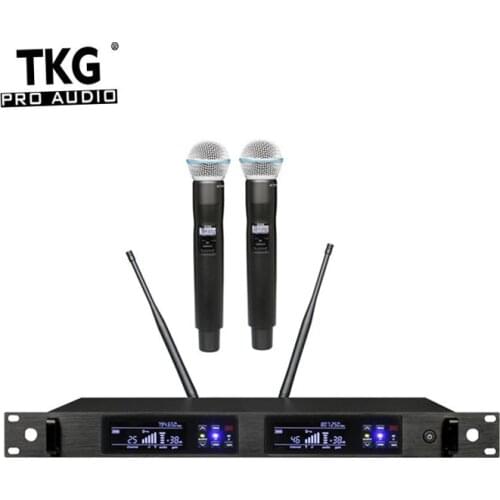 TKG True Diversity 626-668mhz 780-822mhz QLX-24D dual channel microphone system wireless wireless microphone professional