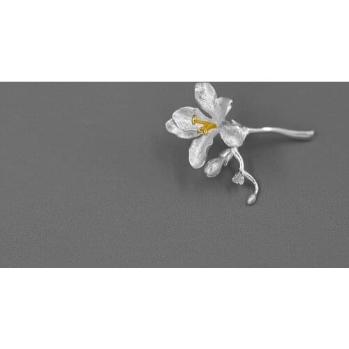 S.EAST SUN Elegant Freesia pin womens gift 925 Sterling Silver Fashion Wedding Party Jewelry 2021 NEW