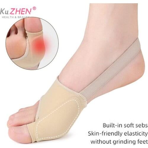 1Pair Toe Separator Hallux Valgus Bunion Corrector Orthotics Feet Bone Thumb Adjuster Correction Pedicure Sock Straightener