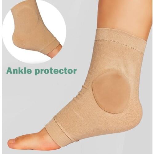 1 pair of Ankle Bone Protection Socks Malleolar Sleeves with Gel Pads for Boots/Skates/Splints/Braces Health99