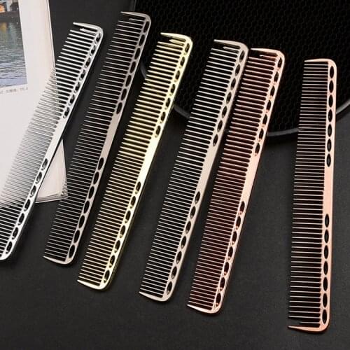 1PC Stainless Steel Hair Comb Professional Hair Salon Hairdressing Combs Hair Cutting Dying Comb Haircut Accessories 18*2.5*2 cm