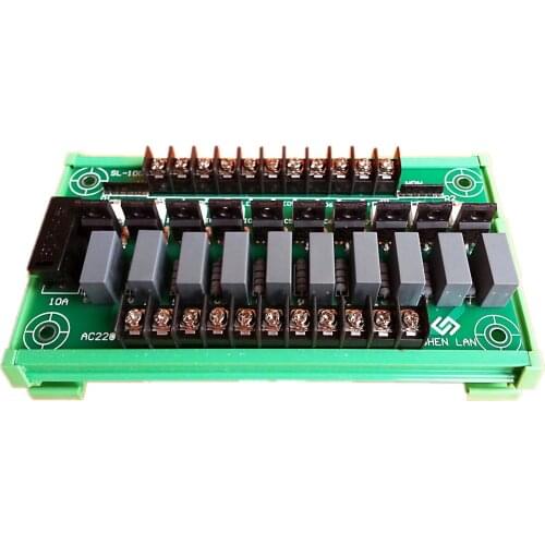 10 Way PLC Amplifier Board Thyristor 220V Isolating Board Output Board Transistor Non-contact Solid State Relay