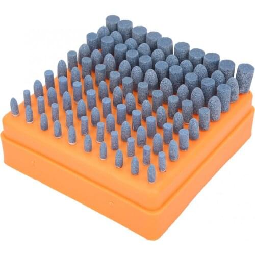 100Pcs Abrasive Mounted Stone For Dremel Rotary Tools Grinding Stone Wheel Head Dremel Tools Accessories 3mm Diameter Shank
