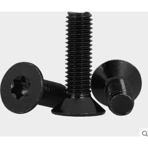 1000pcs M2 M2.5 M3 M4 Six lobe steel with black grade 10.9 flat torx countersunk head screw screws