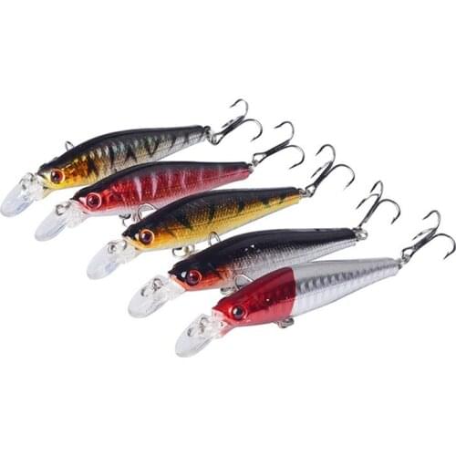 5 Pcs/Lot Fishing Lure 9Cm 8.3G Minnow Wobblers Swim Bait With Hooks Fishing Tackle Artificial Hard Bait Fishing Tackle