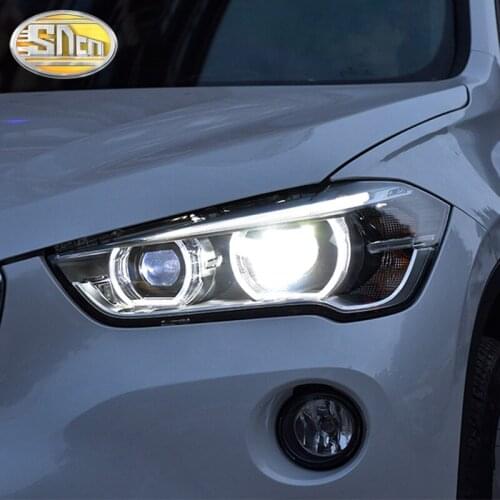 Car Styling LED Head Lamp for BMW X1 headlights 2016-2019 for X1 Full LED angle eyes drl H7 low beam hight beam all LED