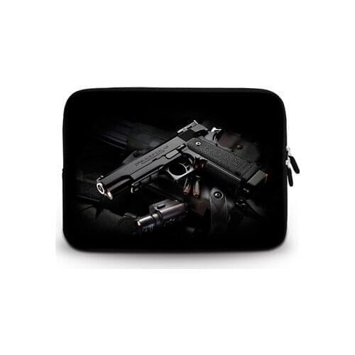 Black Gun Laptop Bag 12",13",14",15,15.6",13.3",15.4 inch,Notebook Compute Bag Sleeve Case For Macbook Air Pro, Dropship
