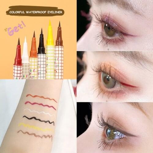 Colorful Makeup Professional Eyeliner Lasting Waterproof And Sweat Novice Lazy White Fine Liquid Eyeliner Pencil Beauty Tools