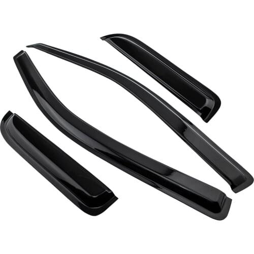 4Pcs ABS Window Deflector Sun Visors Sun Shade For Ford F-150 Super Cab 2004-2014 2x front doors + 2x rear doors