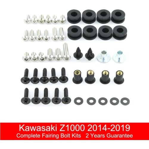 Fit For Kawasaki Z1000 2014 2015 2016 2017 2018 2019 Complete Full Fairing Bolts Kit Bodywork Screws Covering Bolt