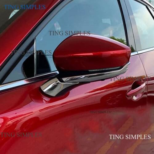 For Mazda Cx-30 Cx30 2020 2021 ABS Chrome Accessories Car Rearview mirror decoration strip Cover Trim 2pcs car styling