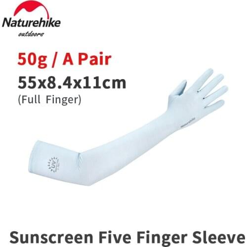 Naturehike Outdoor Sports Ice Sleeve Half & Full Finger Sunscreen Sleeves Upf50+ Breathable Nonslip Cycling Running Fishing Clim