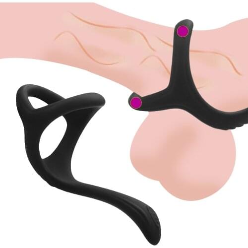 EXVOID Soft Penis Ring Delay Ejaculation Scrotum Bind Sex Toys for Men Erection Cock Lock Ring