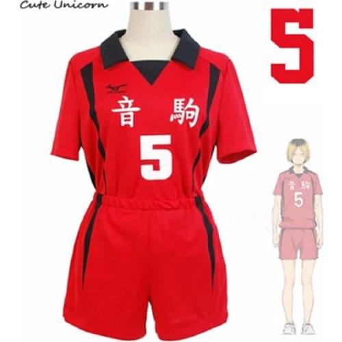 Haikyuu!! Nekoma High School #1 #5 Kenma Kozume Cosplay Costume Jersey Sports Wear Uniform Size S-XXL Free Shipping