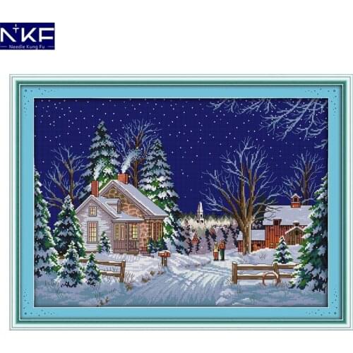 NKF Chinese Cross Stitch Patterns Country walks Designs Embroidery Needlework Garden Cross Stitch Patterns For Home Decoration