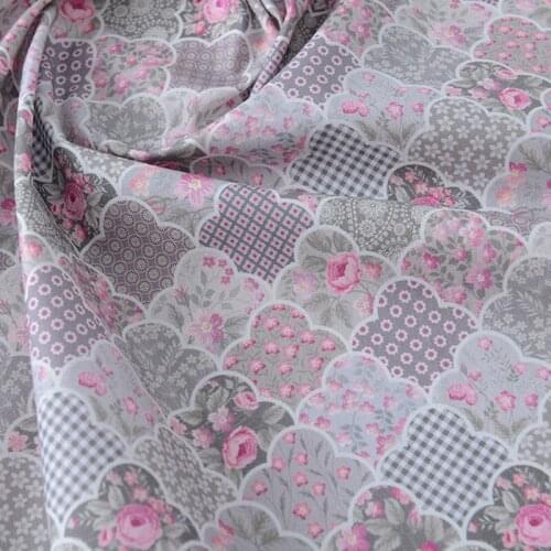 Cartoon Small Flowers Print 100% Cotton Fabric for Clothes Home Textile Bedding Set Sewing Quilting DIY