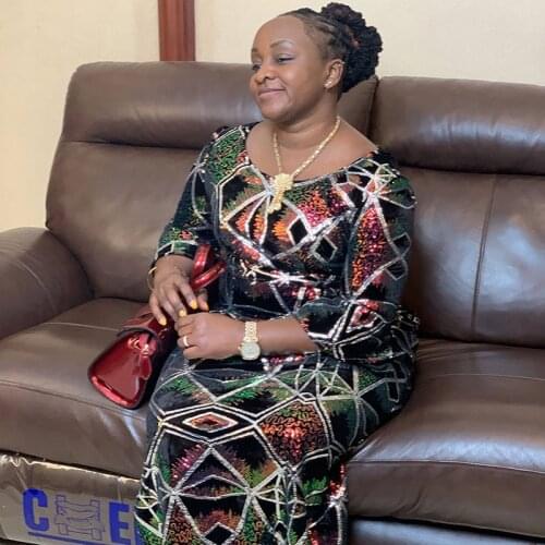 Latest African Lace Fabric 2019 High Quality Lace Sequin Lace Fabric Nigerian French Velvet Lace Fabrics For Dress Y1767