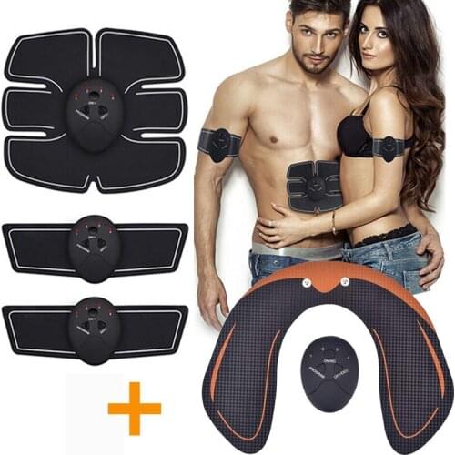 EMS Massager Abdominal Muscle Stimulator Trainer Electric ABS Abdominal Hip Trainer Fitness Body Slimming Massager Gym Equipment