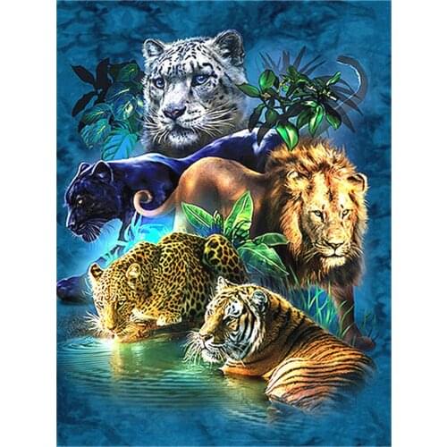 Moon And Wolf Pre-Printed 11CT Cross-Stitch Complete Kit DIY Embroidery DMC Threads Handiwork Handmade Knitting Jewelry