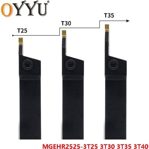 OYYU MGEHR 2525 T25 T30 T35 T40 Lengthening Depth MGEHR2525-3T25 MGEHR2525-3T30 MGEHR2525-3T35 MGEHR2525-3T40 Lathe Tool Holder