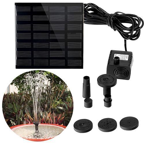 Solar Power Panel Water Pump Garden Brushless Pond Fountain Pool Water Pump Aquarium Fish Water Pump 7V 1.2W