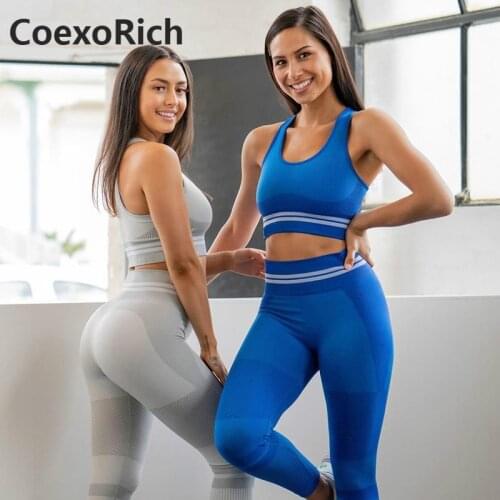 Sports Bras Yoga Set Women Sportswear Tracksuit Gym Clothing Sport Suit Seamless Fitness Crop Top High Waist Workout Leggings