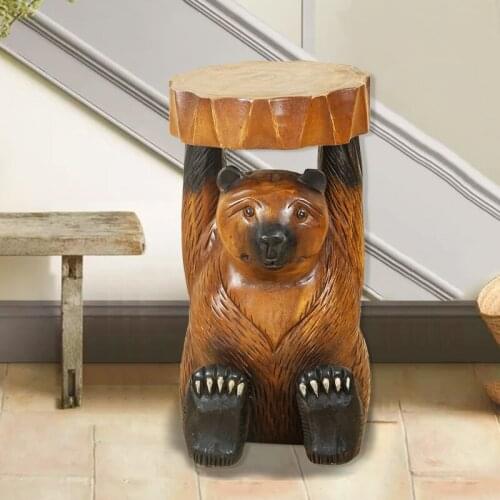 Makeup in imported solid wood stool Thailand shoes stool furnishing articles wood carving wood carving animals