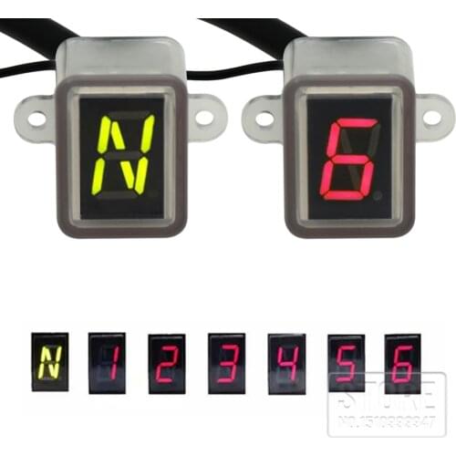 Super 6 Speed display Universal Digital off-road Motorcycle motocross light Neutral Gear Indicator display