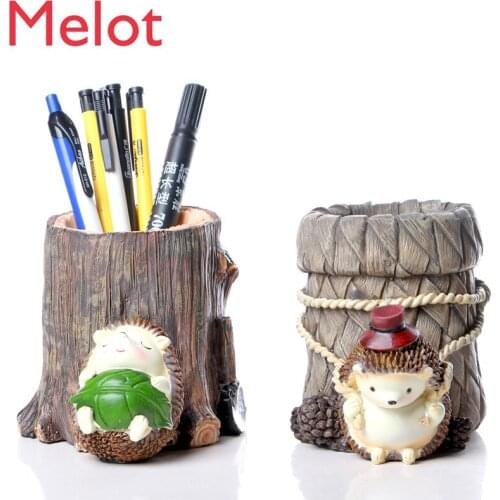 Creative personality resin pen holder exquisite office decoration lovely birthday gift simple fashion book desktop ornaments