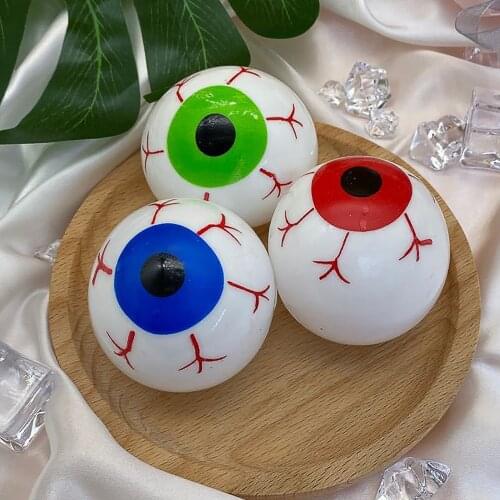 Horror Eye Balls Squeeze Toys Novelty Stress Relief Ball Tricky Novelty Scary Squeezable Toy Violent Eyes Rebound Toys Gifts