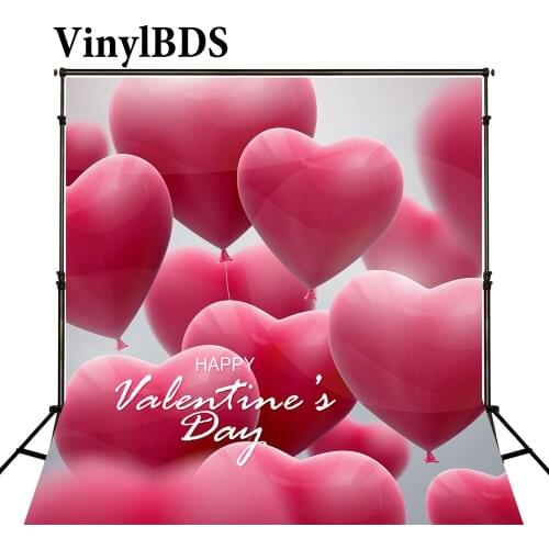 VinylBDS Valentine Day Backdrop Photography Backdrops 5x7ft Pink Balloons Children Background Romantic for Newborn Photo Studio