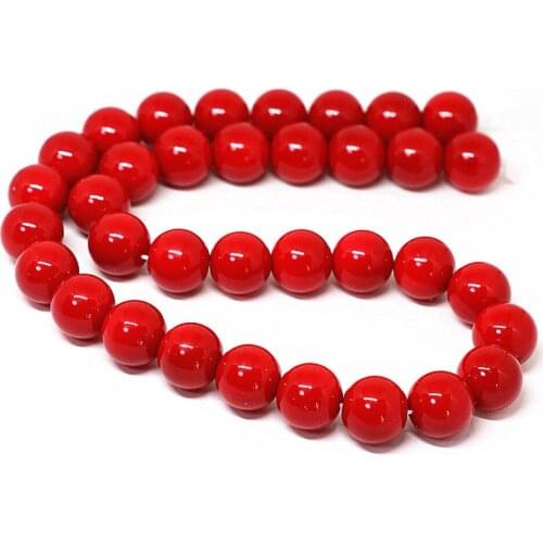 Factory Outlet Pick Size 4-14mm Dark Red Baking Paint Charms Elegant Diy Beauty Gift Loose Beads Jewelry Making 15inch B1624