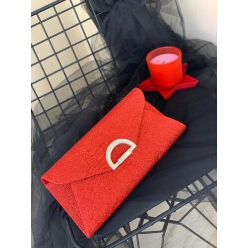 Lal Shoes & Bags Women Red Silvery Metal Deyatlı Envelope Portfolio 'Turkish' Quality 2021 Fashion Design Season Comfort Fast Shippi