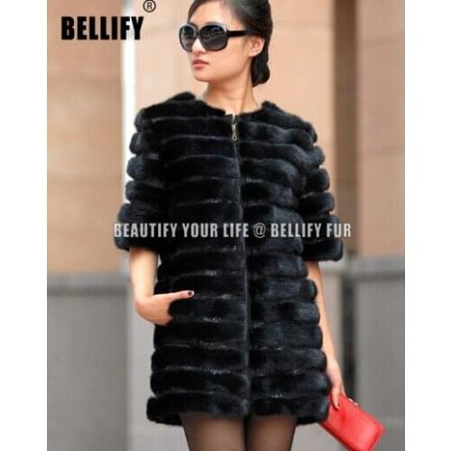 Women Real Fur Coat Genuine Silver fox Fur Winter Jacket Retail / Wholesale Mid-long Top Quality