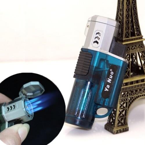 1300 C Four Nozzle Straight Jet Cigarette Lighter Welding Torch Turbo Gas Windproof Lighters Butane Cigar Smoking Accessories