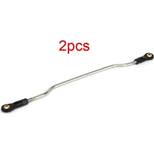 2Pcs 113-118mm/124-128mm M2 Steering Rod Bar Curved Linkage W Ball Ends Replace Parts for 1/14 Tamiya Dump Truck Trailer Model