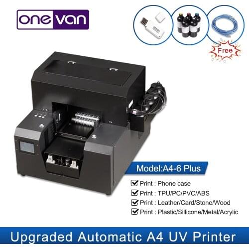 A4 UV printer is used for mobile phone case/cylinder/metal/wood/glass automatic fast printing machine touch screen design