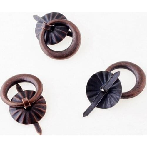 Free Shipping 10PCs Jewelry Wooden Pull Handle Dresser Drawer For Bag Round 19mm J3435