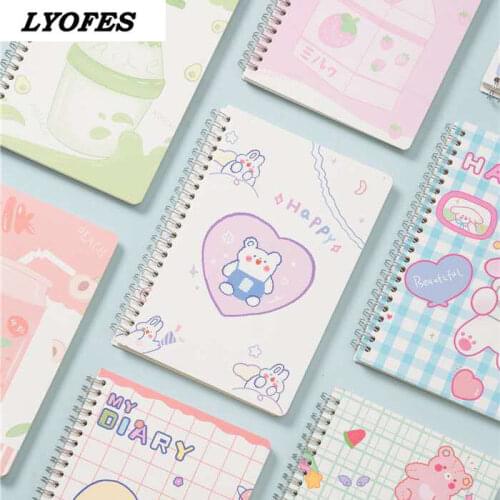 4PCS Notepads Stationery Cuaderno Spiral Notebook Journal Budget Book Office Supplies School Accessories Korean Stationery Diary