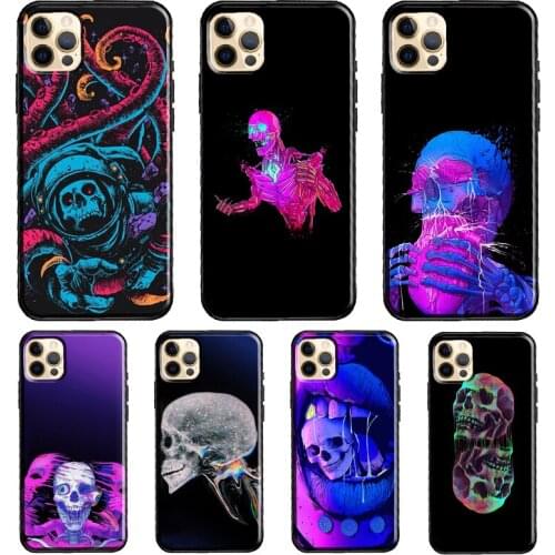 Skull Trippy Octopus Phone Case For iPhone 11 Pro Max XS XR X 12 Mini SE 2020 6S 7 8 Plus 12 Pro Max Cover