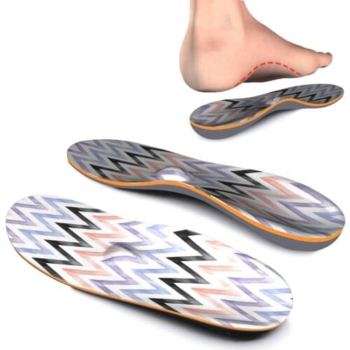 Colorful Striped Memory Foam Insoles Ease Foot Pain High Arch Support Insoles for Women Men Shock Absorption Sports Shoe Inserts