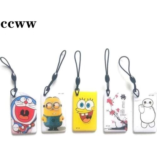 Dual Chip Frequency 125KHz 13.56MHz Changeable Rewritable UID/T5577 EM4305 RFID Rewrite 0 Block Keychain Key Tag Card 1Pcs