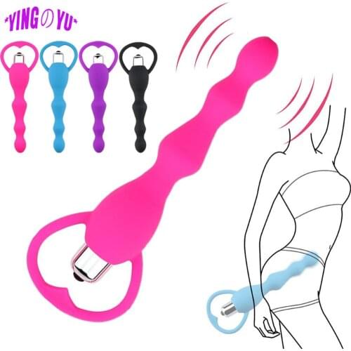 G-Spot Vibrator Beads Anal Plug Anus Sex Toys for Women Couples Masturbator Prostate Massage Waterproof Butt Plug Adult Products