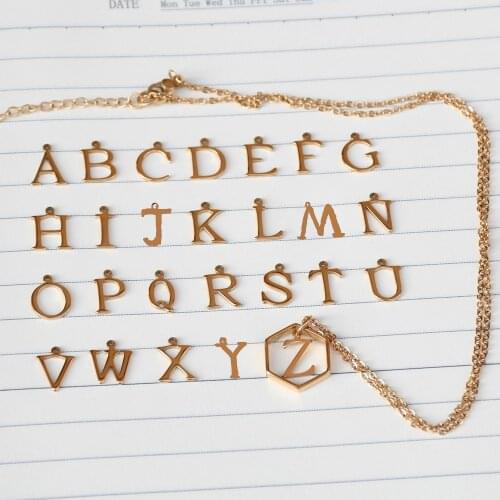 KBJW Original Durable Necklace with Name Stainless Steel Initial Necklace Letter Pendant Necklace 2020 New Valcum Plate Jewelry