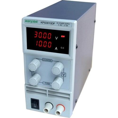 KPS3010DF 0-30V/0-10A 110V-230V 0.1V/0.001A EU LED Digital Adjustable Switch DC Power Supply MA Display