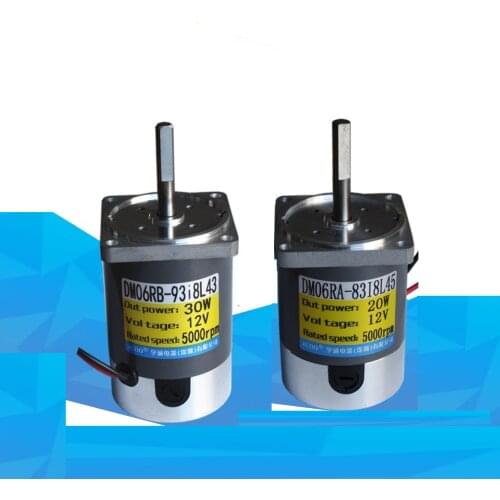 Square, 20W 30W 12V 24V 5000RPM 10000RPM, high-speed motor, forward and reverse, adjustable speed