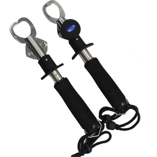 Multifunction Non-slip Stainless Steel Fishing Gripper Weighing and Ruler Fish Grip Lip Clamp Grabber Fishing Tackle Accessories