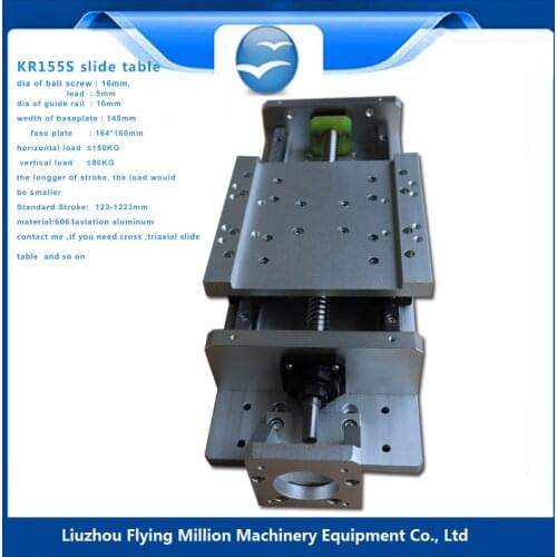 Straight line module to electric CNC maypoe into linear guide line rail slider KR155 linear module