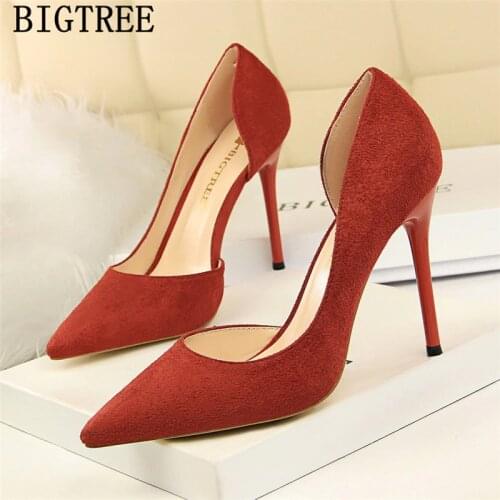 Moccasin Bridal Shoes Extreme High Heels Bigtree Shoes Women Pumps Party Shoes Stiletto Tacones Altos Mujer Sexy Ayakkabi Buty